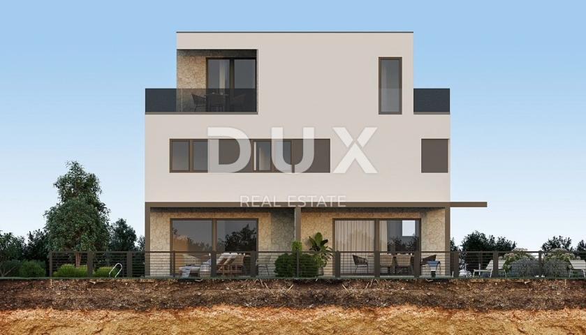 OTOK PAG, MANDRE, dvoetažni apartman s bazenom u novogradnji