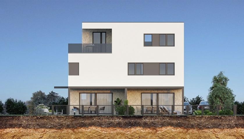 OTOK PAG, MANDRE, dvoetažni apartman s bazenom u novogradnji