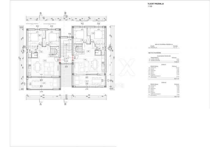 INSEL KRK, STADT KRK - Maisonette-Wohnung mit Garten und Pool in Meeresnähe
