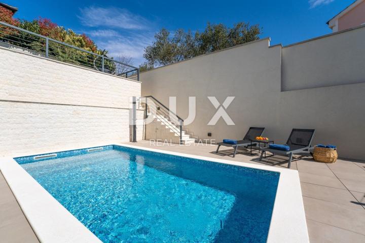 INSEL KRK, STADT KRK - Maisonette-Wohnung mit Garten und Pool in Meeresnähe