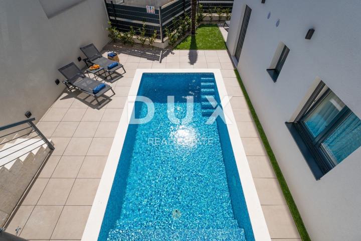INSEL KRK, STADT KRK - Maisonette-Wohnung mit Garten und Pool in Meeresnähe