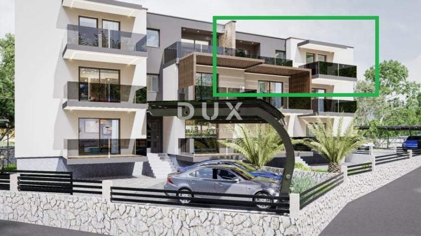 RIJEKA, PODMURVICE- stan 104m2 u novogradnji s pogledom na more, DB+3S, 2. kat- STAN 4D