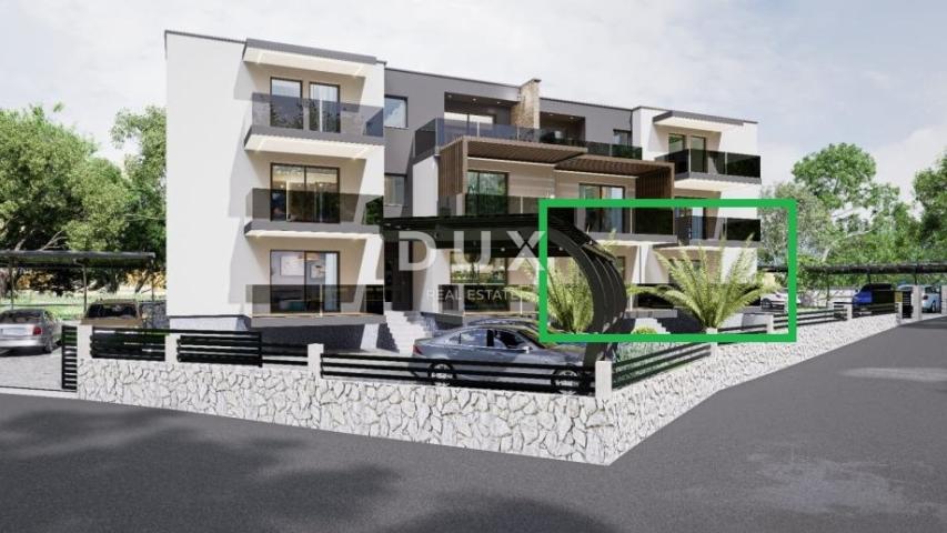 RIJEKA, PODMURVICE- stan 114m2 u novogradnji s pogledom na more, DB+3S, prizemlje- STAN 3D