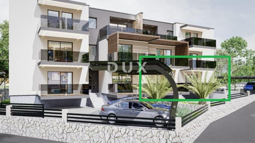 RIJEKA, PODMURVICE- stan 114m2 u novogradnji s pogledom na more, DB+3S, prizemlje- STAN 3D