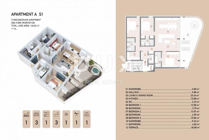 OPATIJA, CENTAR - Novogradnja vrhunskog dizajna s pogledom na more!