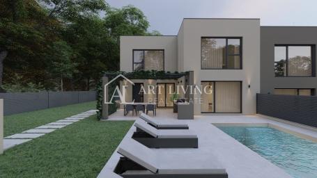 Istria, Novigrad, surroundings - Modern terraced house with swimming pool in the vicinity of Novigra