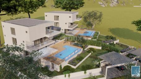 DALMATIA ROGOZNICA Luxury villas under construction with a panoramic view