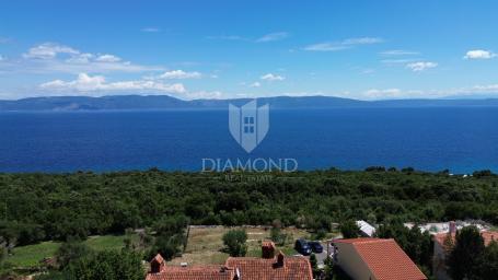 Labin, surroundings, building plot with sea view