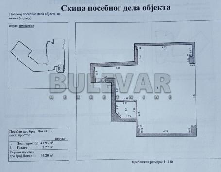 Lokal, poslovni prostor, centar, novogradnja, 44m2