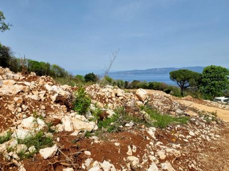 ISTRA, RABAC - Zemljište s pogledom na more i građevinskom dozvolom