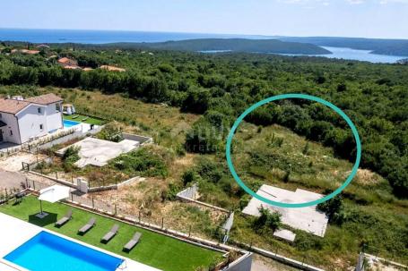 ISTRA, RABAC - Zemljište s građevinskom dozvolom i pogledom na more