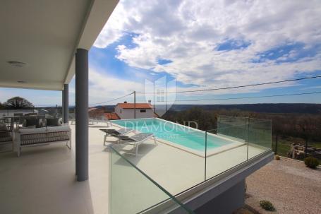 Labin, surroundings, luxury house with sea view