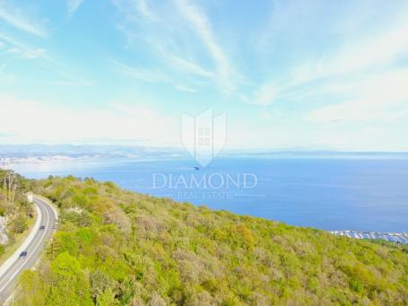 Opatija, okolica, građevinsko zemljište sa panoramskim pogledom na Kvarner