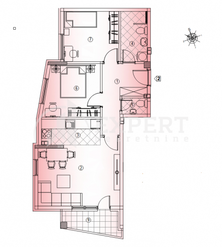 Novogradnja na Crvenom pevcu, 2. 5, 66 m2, povrat PDV-a