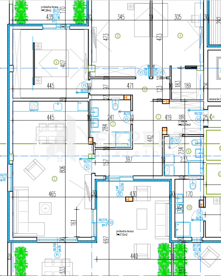 Prelep i jedinstven penthouse u izgradnji  kod Čaira, 125m2+60m2 terase