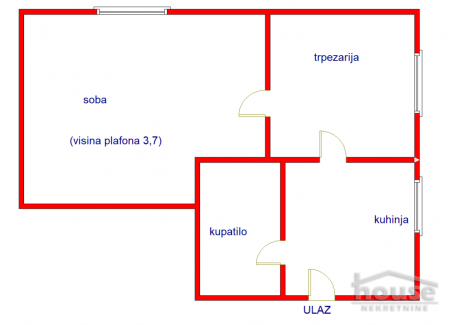 Stan PETROVARADIN, GRADIĆ, kv: 34, € 61800, ID: 1062197