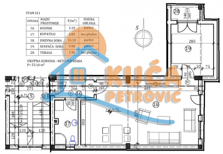 Stan u novogradnji, 53m2, preko puta hotela Tami Residence