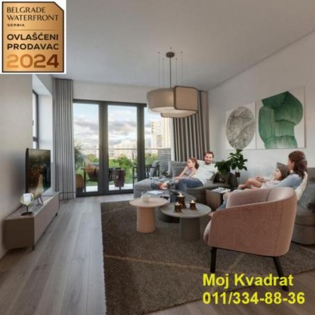 Savski venac, Beograd na vodi - BW King's Park Residence, 64m2 - GRATIS BAŠTA - BEZ PROVIZIJE ZA KUP