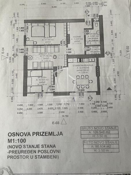 3. 0 stan, 87m2, Zemun, Cara Dušana, adaptivan u lokal ID#7313