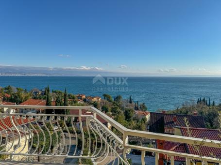 OPATIJA, LOVRAN - elegante Wohnung in einem Haus, 300 m vom Meer entfernt, Aussicht, Terrasse