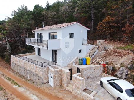 Labin, Rabac, new house with a beautiful view of the sea