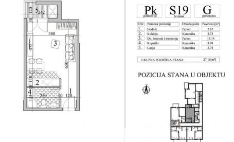 NOVI SAD - NOVA DETELINARA - 27. 16 m2