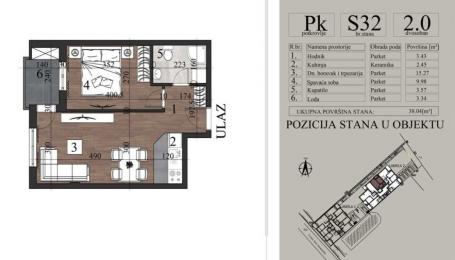 NOVI SAD - TELEP - 38. 04 m2