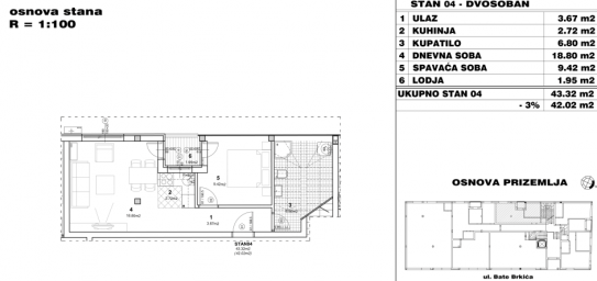 NOVI SAD - NOVO NASELJE - 42. 02 m2