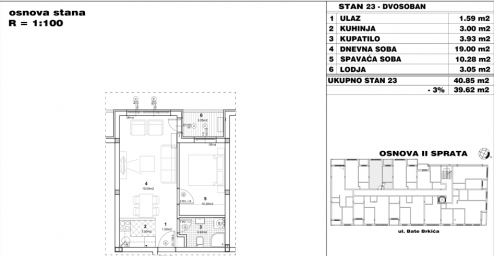 NOVI SAD - NOVO NASELJE - 39. 62 m2