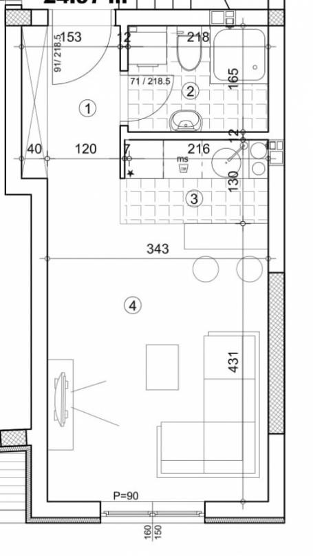 SOCIJALNO, 25 m2, 93500€