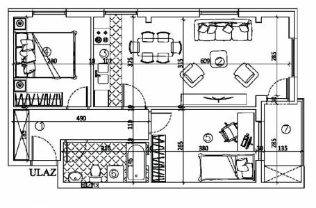 DETELINARA, 58 m2, Trosoban sa pdv