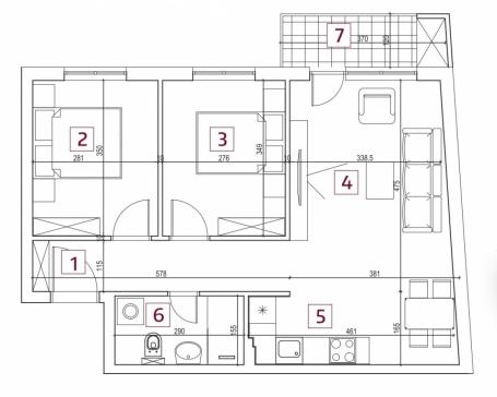 GRBAVICA, 58 m2, 215100€