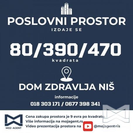 Poslovni prostor od 80, 390, 470 kvadrata