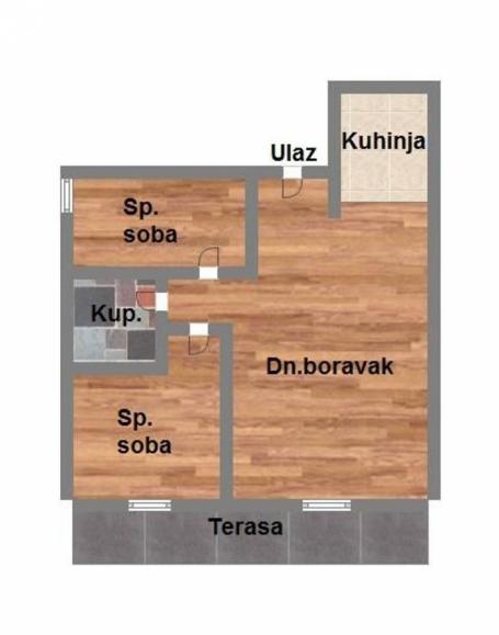 Trosoban - Ekstra povoljno 58m2! GLANC NOV!