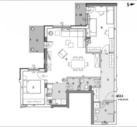 Severni Telep-Lep Trosoban stan 85 m2 sa dve Terase i Pogledom-povrat Pdv-065/385 8880