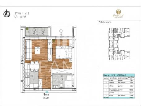 Novogradnja - Bulevar Evrope, trosoban stan 67. 06 m2