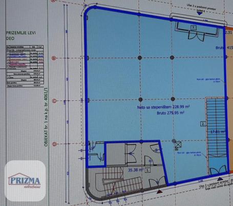 Lokal na prodaju sa podrumom površine 198m2