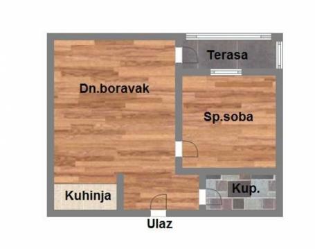 Dvosoban Som. Bulevar 40m2 izgradnja