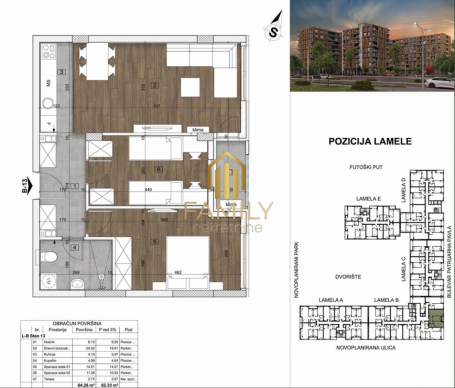 Prodaja trosobnog stana od 62m² u odličnoj lokaciji – Novi Sad