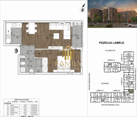 Dvosoban stan 46m² – odlična ponuda, Novi Sad