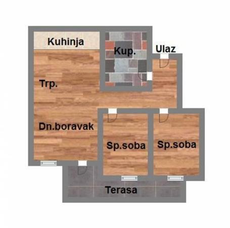 Dvoiposoban stan u izgradnji na Novoj Detelinari - 58m2