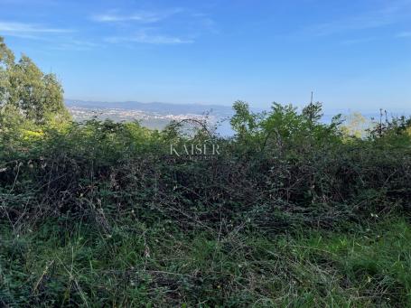 Matulji - građevinsko zemljište s panoramskim pogledom na Kvarnerski zaljev