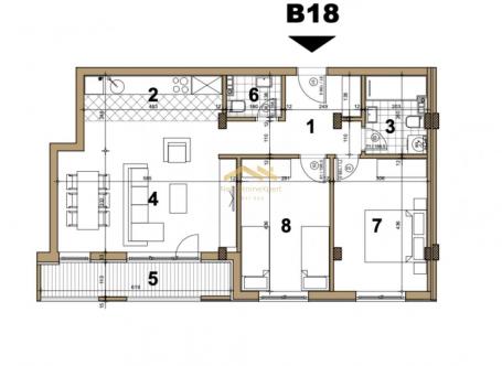 Podbara  nov trosoban stan duplex