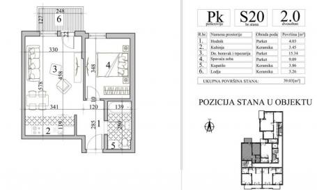 NOVI SAD - NOVA DETELINARA - 39. 03 m2