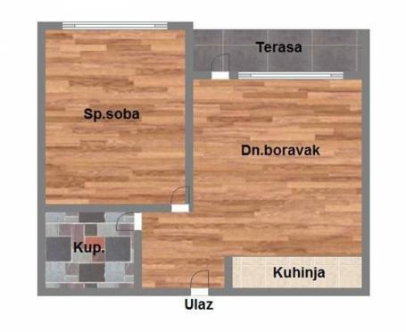 Na prodaju dvosoban stan površine 42m2 u izgradnji