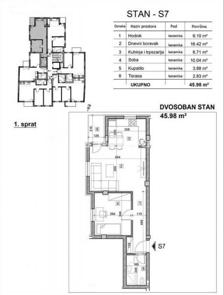 Salajka-Fantastičan Dvosoban stan 46 m2 u Izgradnji sa Parking Mestom-povrat Pdv-065/385 8880