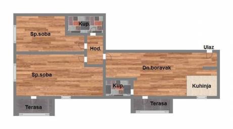 Dvoipodoban stan - 72 m2 - Futog