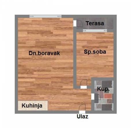 TELEP Dvosoban 40m2 1. sprat izgradnja PDV