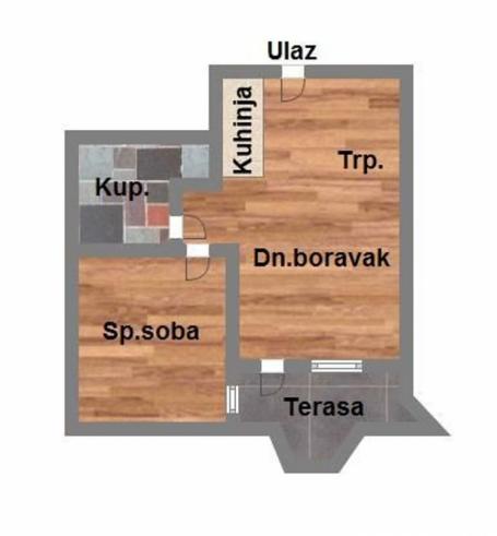 dvosoban Telep 29m2 2. sprat u izgradnji