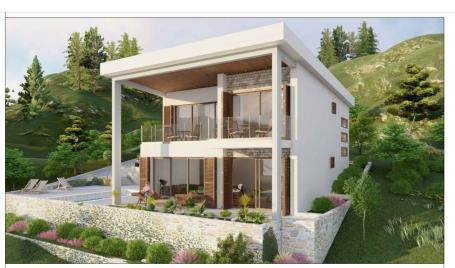 Na prodaju plac (400m2) sa zapocetim objektom 210m2 i pogledom na more, Bar. 